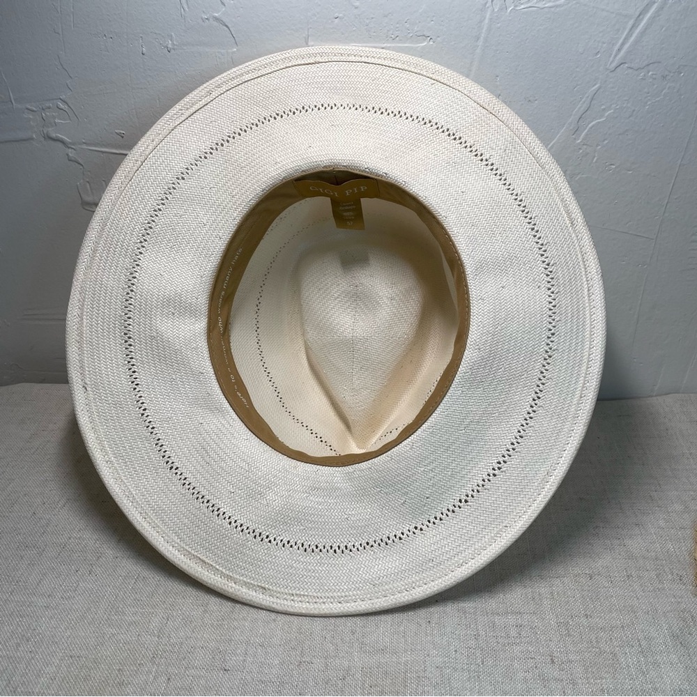 Gigi Pip ARLO RANCHER FEDORA STRAW HAT in White - Picture 7 of 7